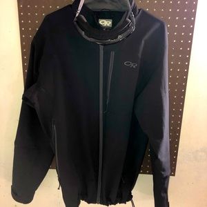 Charcoal Gray/Light Black Outdoor Research Jacket, Sized Youth XL (Men’s Small)